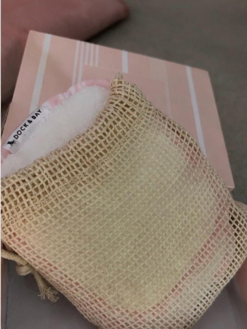 Pink and Cream Reusable Makeup Remover Pad Set